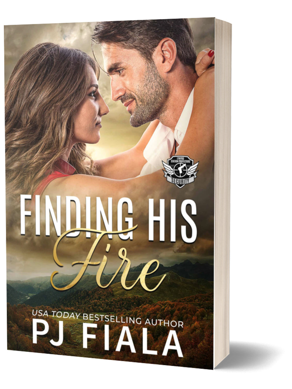 Complete Lynyrd Station Protectors: Security signed paperback bundle featuring Finding His Fire, Finding His Mark, Finding His Jewel, and Finding His Match by USA Today bestselling author PJ Fiala.