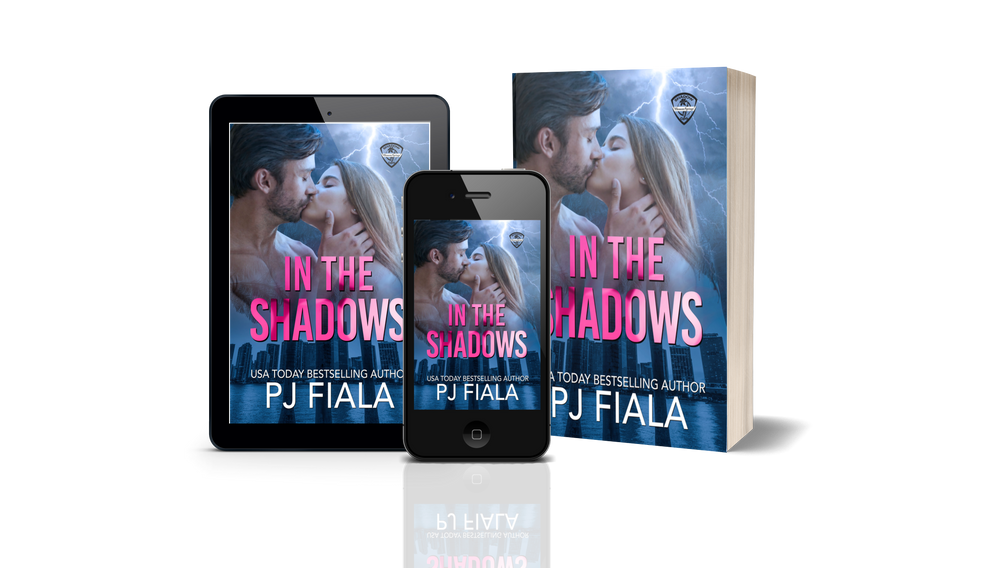  In the Shadows by PJ Fiala, romantic suspense book bundle, ebook and paperback, Shadow Ops series, alpha hero and heroine